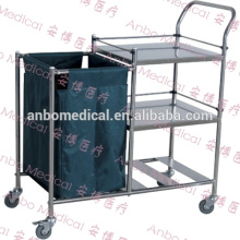 Hospital stainless steel Storage Linen Trolley